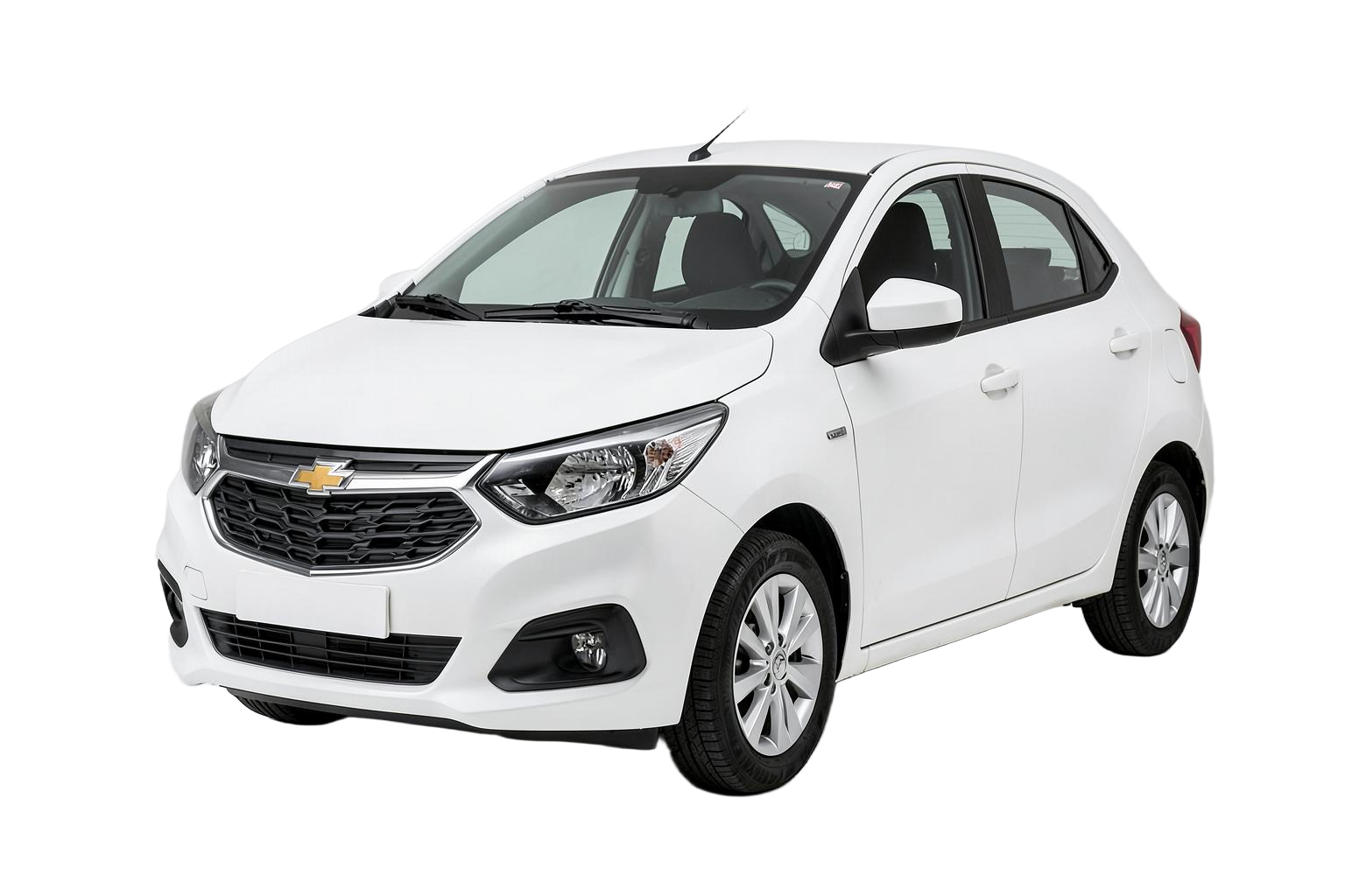 Hatch branco popular protegido pela Realix